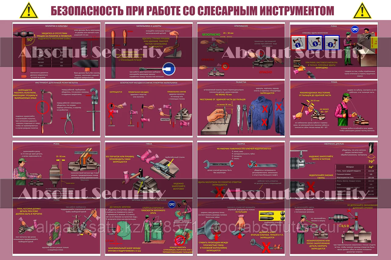 Безопасность при работе со слесарным инструментом